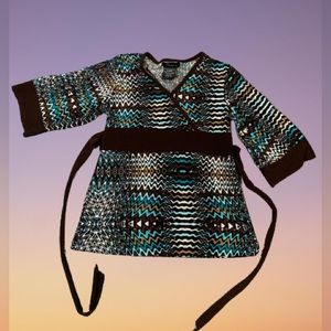 Speechless Vintage Boho ZigZag Rhinestone Top Size Medium Y2K